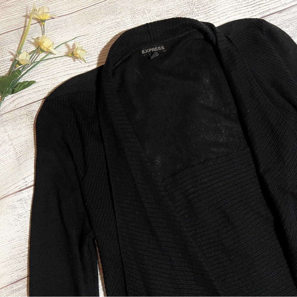 Express Soft Ribbed Open Front Flyaway Cardigan I… - image 5